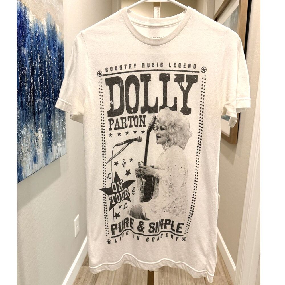 Dolly Parton Pure & Simple Tour Graphic T Shirt S Country Music Concert Tee